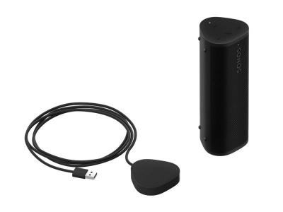Sonos Roam 2 and Roam Wireless Charger in Black - Roam 2 Charging Set (B)