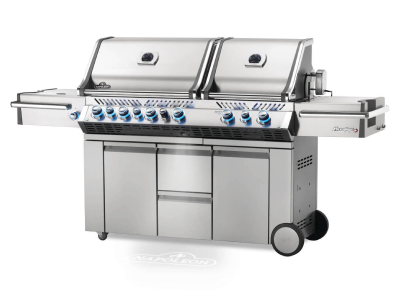 94" Napoleon Prestige PRO 825 Propane Gas Grill with Power Side Burner Infrared Rear & Bottom Burners - PRO825RSBIPSS-3