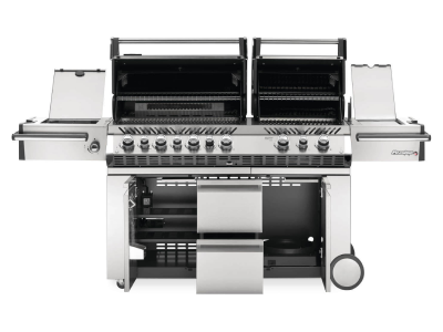 94" Napoleon Prestige PRO 825 Natural Gas Grill with Power Side Burner Infrared Rear & Bottom Burners - PRO825RSBINSS-3